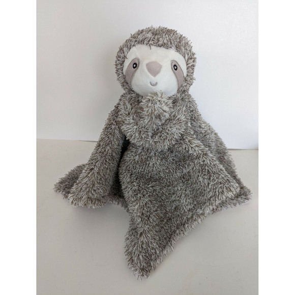 🍁 3/$20 Carter's Sloth Lovey Plush Security Blanket Grey Brown 2020 Shaggy Soft - Picture 1 of 6